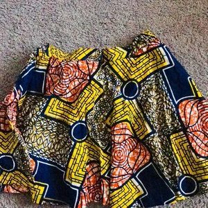 African print skirt